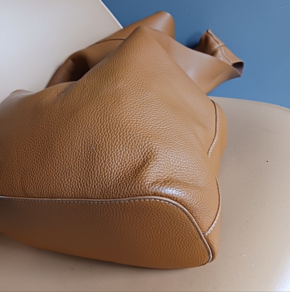 The ROW Bindle Three Caramel Grained Leather Hobo Bag - Picture 11 of 16